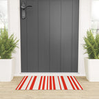 Classic Stripes I - Red & White Candy Cane Welcome Mat Gallery Image 3