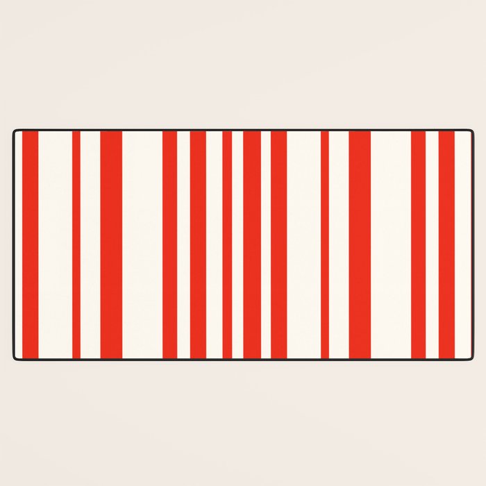 Classic Stripes I - Red & White Candy Cane Desk Mat Gallery Image 3
