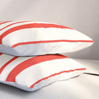 Classic Stripes I - Red & White Candy Cane Pillow Sham Gallery Image 3