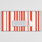 Classic Stripes I - Red & White Candy Cane Desk Mat Gallery Image 1