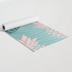 Summer, Pineapple Art, Pink, Turquoise, Teal Yoga Mat Gallery Image 2