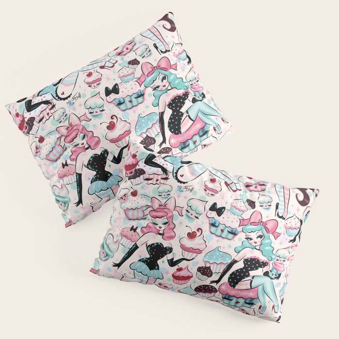 Cupcake Dolls Pattern Pillow Sham Gallery Image 1