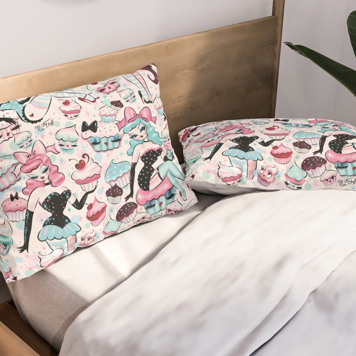 Cupcake Dolls Pattern Pillow Sham Gallery Image 2