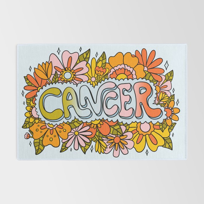 Cancer Flowers Rug Gallery Image 2