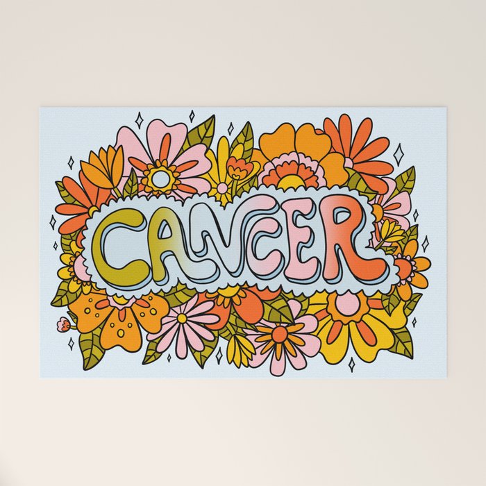 Cancer Flowers Welcome Mat Gallery Image 1
