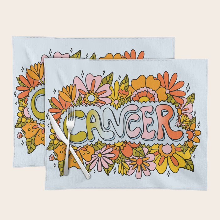 Cancer Flowers Placemat Gallery Image 1