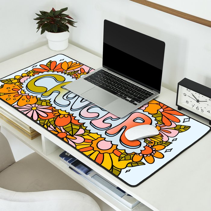 Cancer Flowers Desk Mat Gallery Image 2