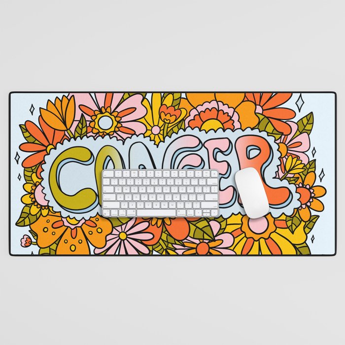 Cancer Flowers Desk Mat Gallery Image 1