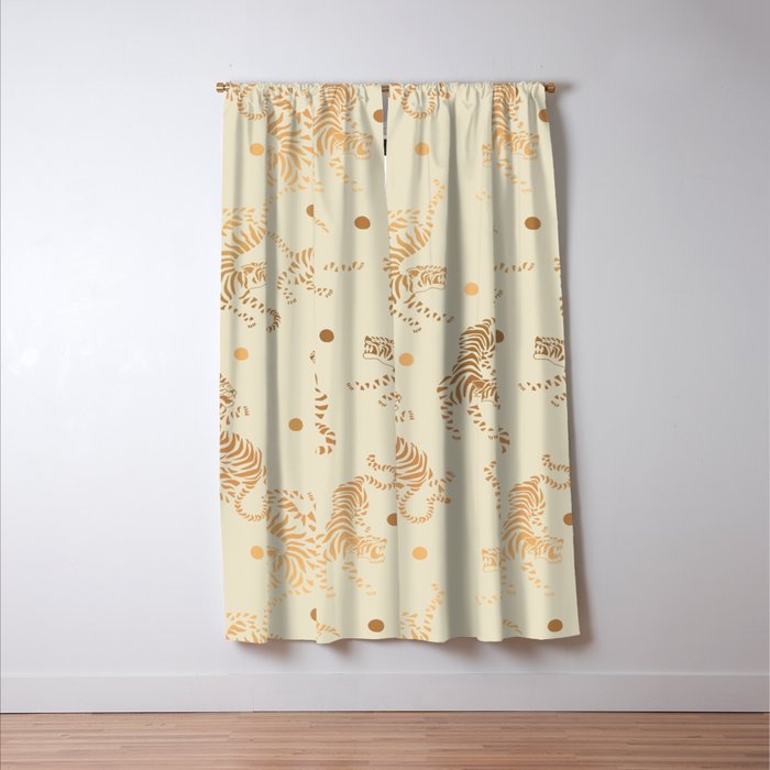 Golden Tigers III Window Curtain Gallery Image 3