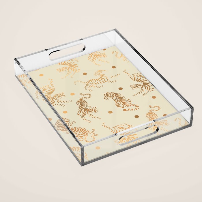 Golden Tigers III Acrylic Tray Gallery Image 1