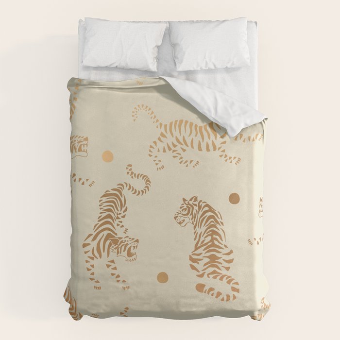 Golden Tigers III Duvet Cover Gallery Image 6
