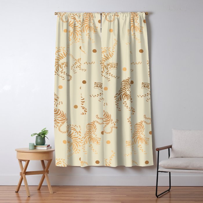 Golden Tigers III Window Curtain Gallery Image 5
