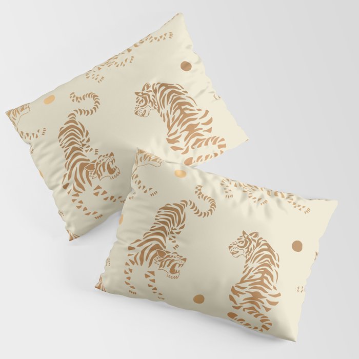 Golden Tigers III Pillow Sham Gallery Image 3