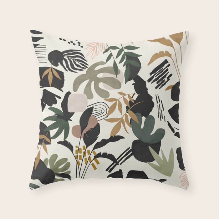 Modern simple jungle 52 Throw Pillow Gallery Image 6