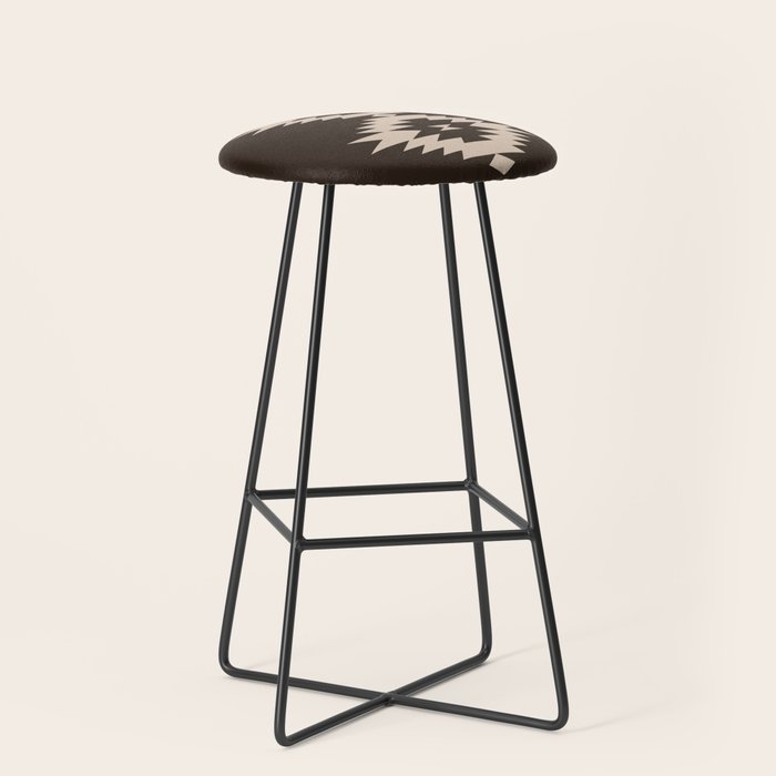 Southwestern Minimalism XXV - Mocha Brown Stool Gallery Image 1