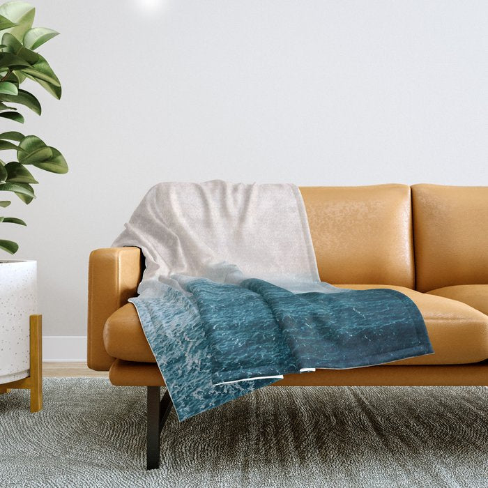 Ocean Fog Throw Blanket Gallery Image 1