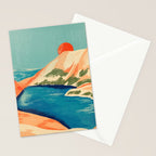 Serene River Flowing Through Majestic Mountains Stationery Card Gallery Image 2