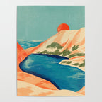 Serene River Flowing Through Majestic Mountains Poster Gallery Image 4