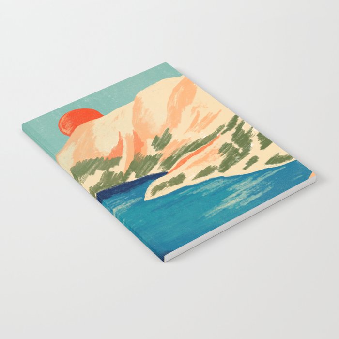 Serene River Flowing Through Majestic Mountains Notebook Gallery Image 1