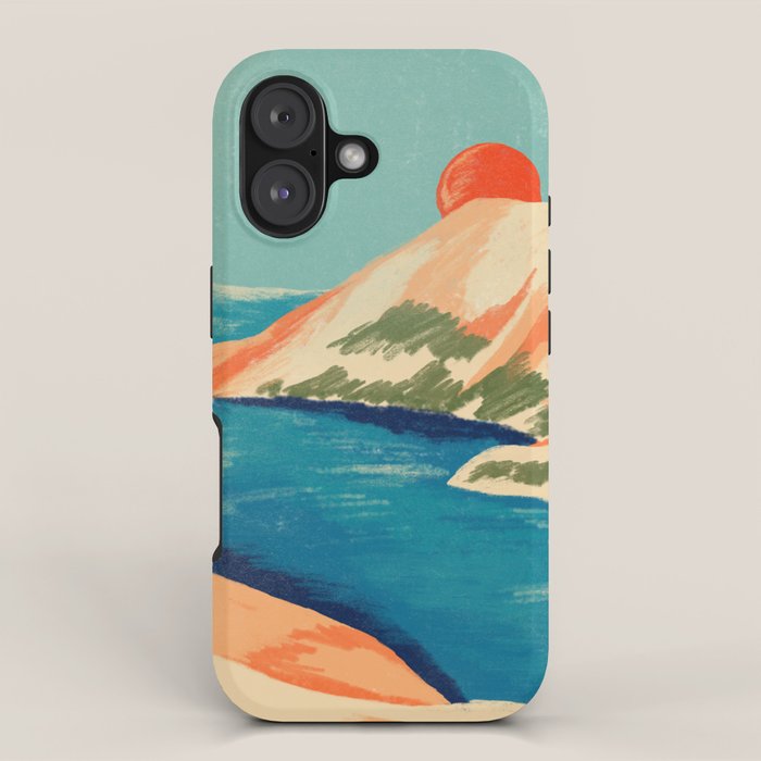 Serene River Flowing Through Majestic Mountains iPhone Case Gallery Image 1