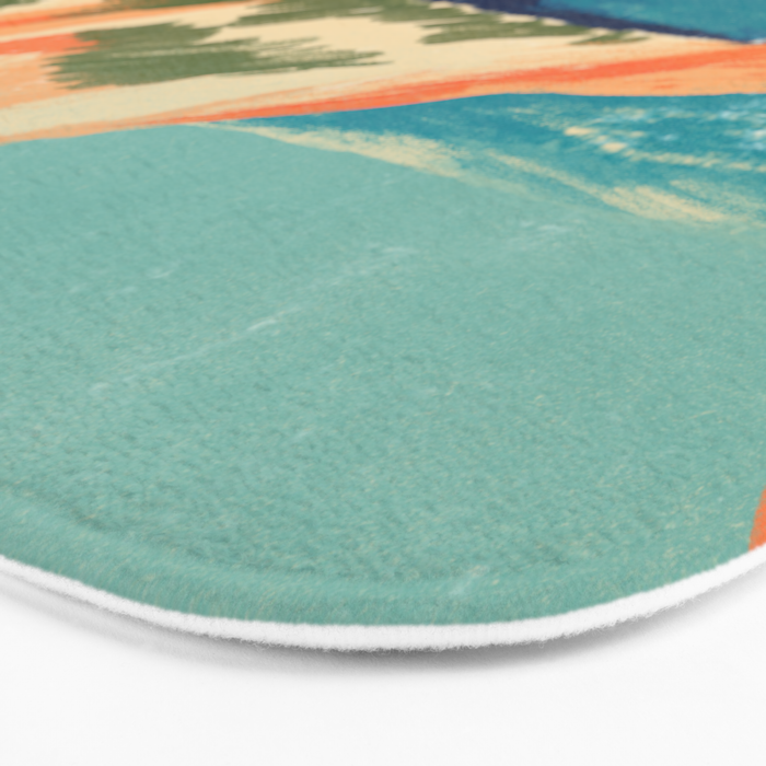 Serene River Flowing Through Majestic Mountains Bath Mat Gallery Image 3