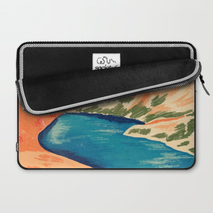 Serene River Flowing Through Majestic Mountains Laptop Sleeve Gallery Image 2