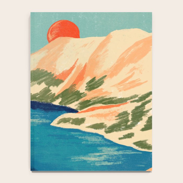Serene River Flowing Through Majestic Mountains Notebook Gallery Image 4