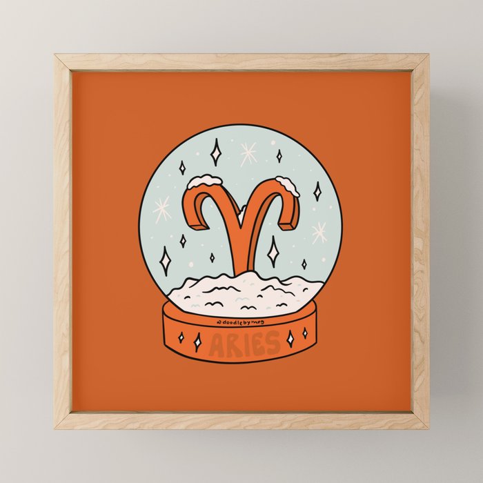 Aries Snow Globe Mini Art Print Gallery Image 1