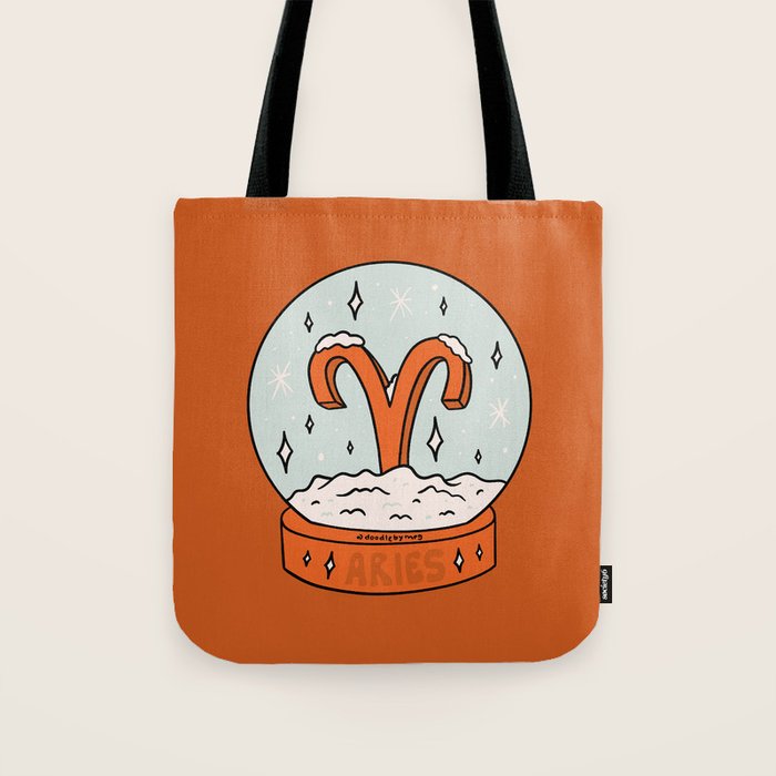 Aries Snow Globe Tote Bag Gallery Image 1