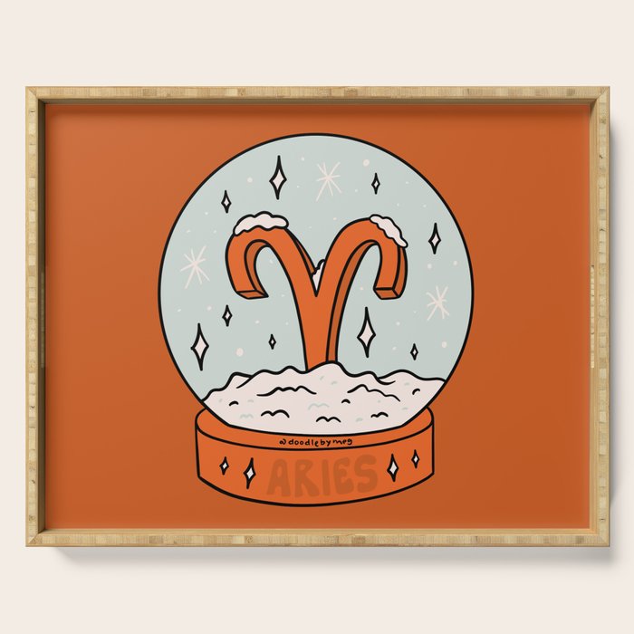Aries Snow Globe Serving Tray Gallery Image 1