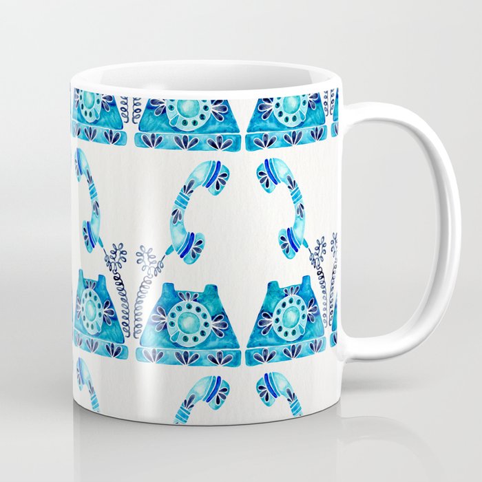 Vintage Rotary Phone - Blue Raspberry Coffee Mug Gallery Image 1