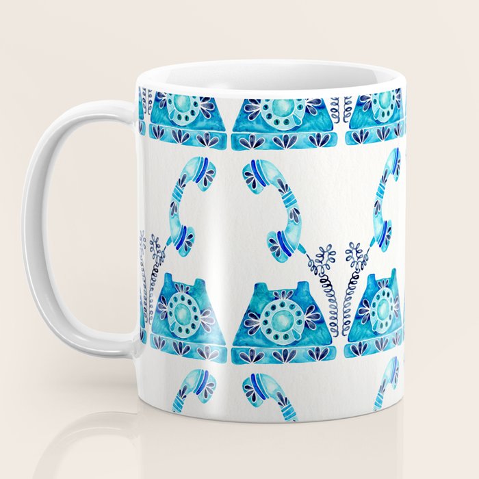 Vintage Rotary Phone - Blue Raspberry Coffee Mug Gallery Image 3