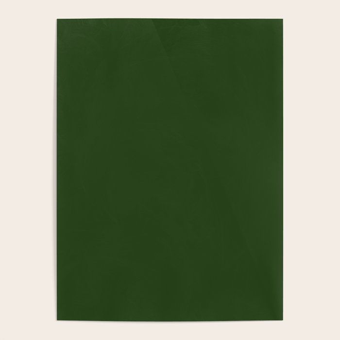 Solid Dark Forest Green Simple Solid Color All Over Print Poster Gallery Image 4