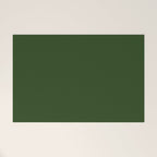 Solid Dark Forest Green Simple Solid Color All Over Print Welcome Mat Gallery Image 1