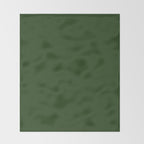 Solid Dark Forest Green Simple Solid Color All Over Print Throw Blanket Gallery Image 2