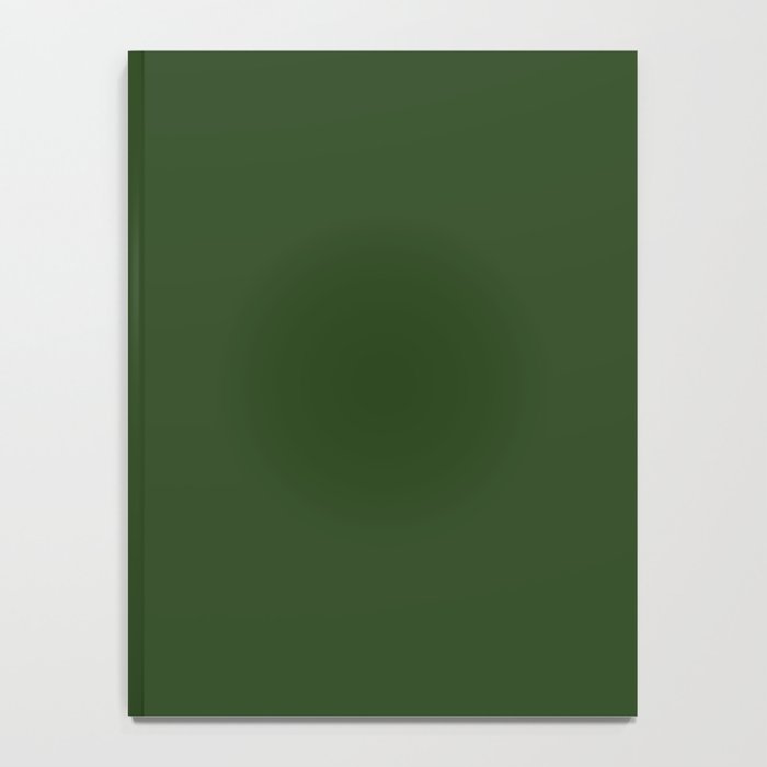 Solid Dark Forest Green Simple Solid Color All Over Print Notebook Gallery Image 4