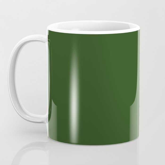 Solid Dark Forest Green Simple Solid Color All Over Print Coffee Mug Gallery Image 3