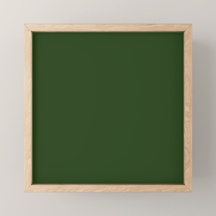 Solid Dark Forest Green Simple Solid Color All Over Print Mini Art Print Gallery Image 1