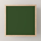 Solid Dark Forest Green Simple Solid Color All Over Print Mini Art Print Gallery Image 1