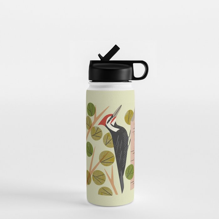 Woodpecker In Aspen Tree Water Bottle Gallery Image 1