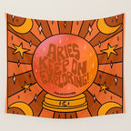 Aries Crystal Ball Wall Tapestry Gallery Image 4