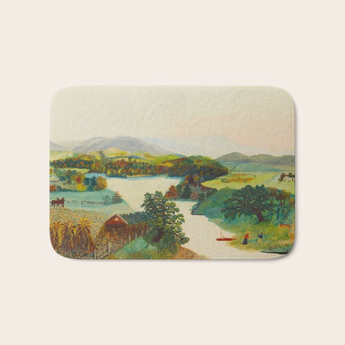 Anna Mary Robertson 'Grandma' Moses Upper Cambridge Valley American Folk Art Bath Mat Gallery Image 1