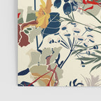 Wildflowers, Floral Prints, Red, Navy, Yellow Poster Gallery Image 3