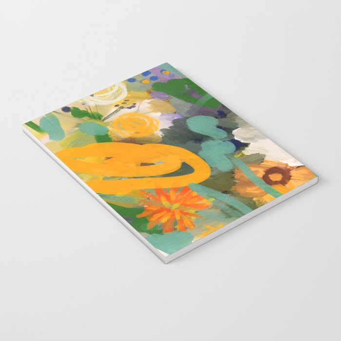 floral spring abstract painting Notebook Gallery Image 3