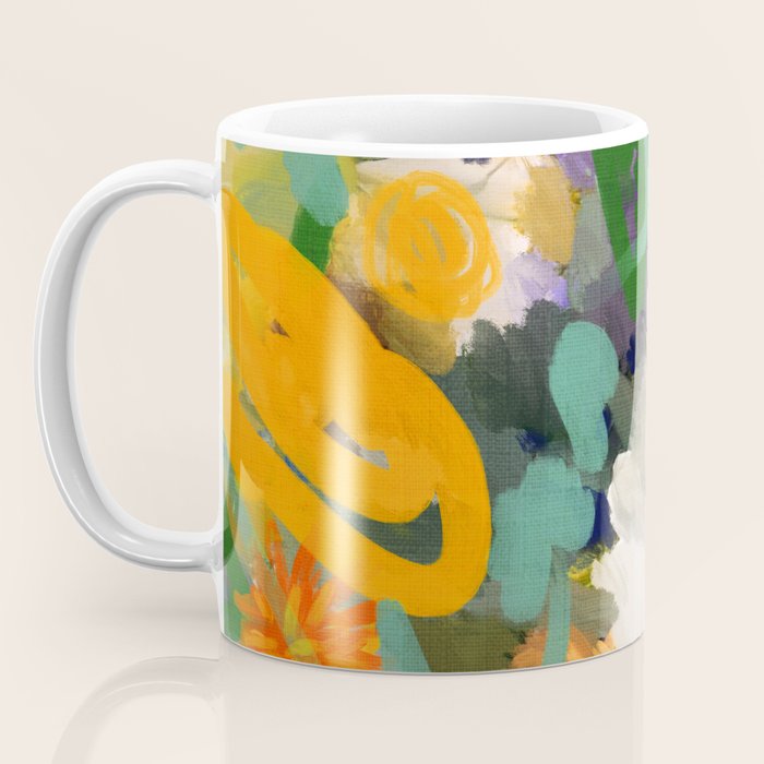floral spring abstract painting Coffee Mug Gallery Image 3