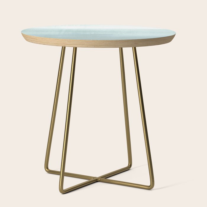 Aqua Blue Horizon Minimalist Abstract Seascape Side Table Gallery Image 1