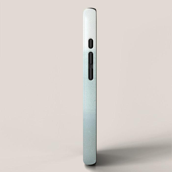Aqua Blue Horizon Minimalist Abstract Seascape iPhone Case Gallery Image 2
