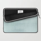 Aqua Blue Horizon Minimalist Abstract Seascape Laptop Sleeve Gallery Image 2