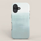 Aqua Blue Horizon Minimalist Abstract Seascape iPhone Case Gallery Image 1