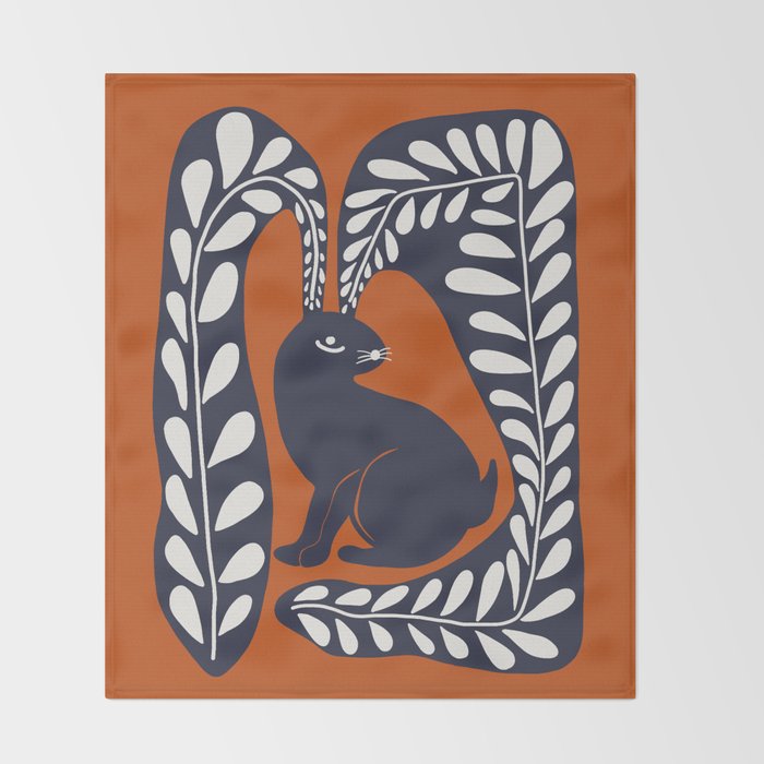 Bunny on the hill  Throw Blanket Gallery Image 2